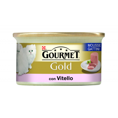 Purina Gourmet Gold Mousse Gattini Vitello 85g