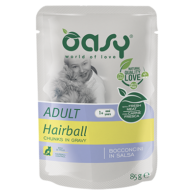 Oasy Cat Busta Adult Hairball Bocconcini in Salsa 85g