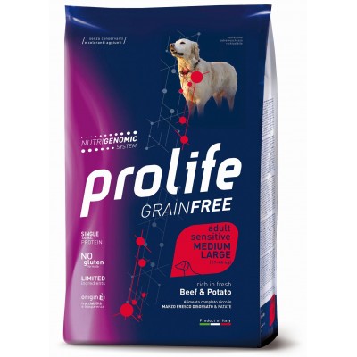 Prolife Grain Free Sensitive Medium & Large Adult Beef & Potato