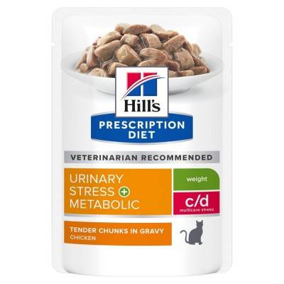 Hill's Prescription Diet Feline C/D Urinary Stress + Metabolic busta 12x85g